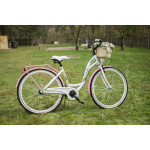 Dámsky retro bicykel 28" Lavida Kenda 3-prevodový Bielo-ružový